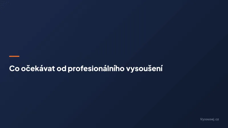 Co očekávat od profesionálního vysoušení