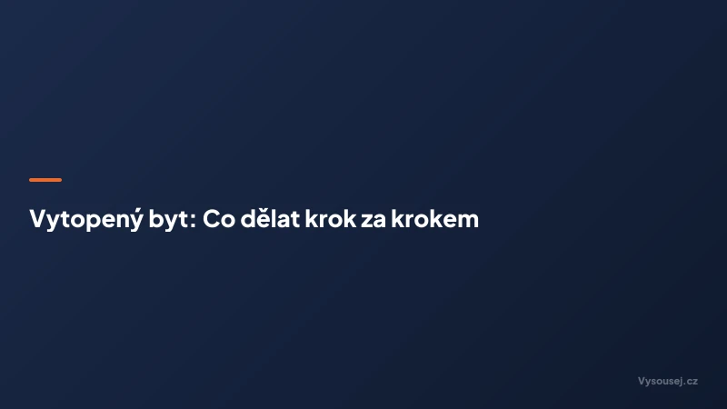 Vytopený byt: Co dělat krok za krokem