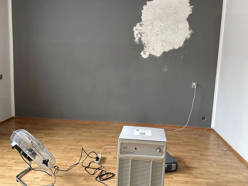 Havárie u souseda, mokrá zeď v ložnici